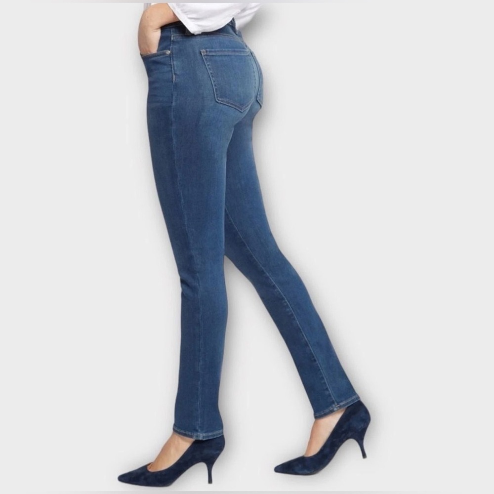 NYDJ Alina Legging Jeans in Medium Blue Size 2 - Picture 3 of 13